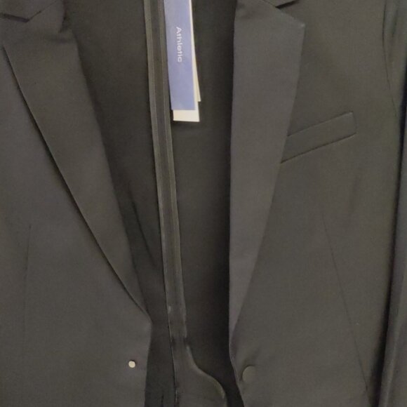 Calvin Klein S athletic slim fit casual blazer black stretch tech unlined soft - Picture 2 of 13